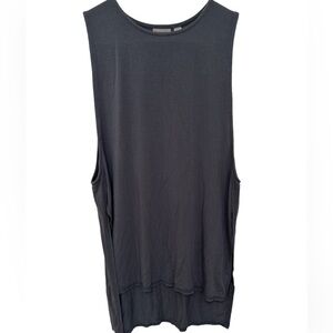 Zella Oversized Long Side Openings Gray Tank Size Small